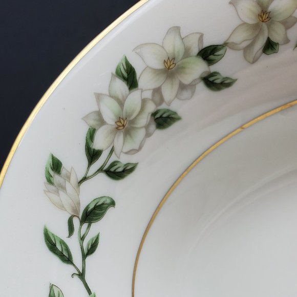 Princess China Tru-Tone Bridal Wreath Oval Vegetable Serving Bowl Floral Edge - Picture 5 of 8